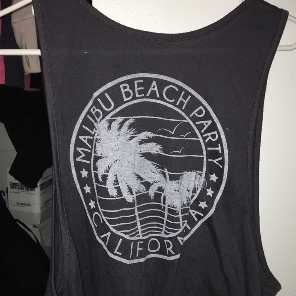 Grey Malibu tank top